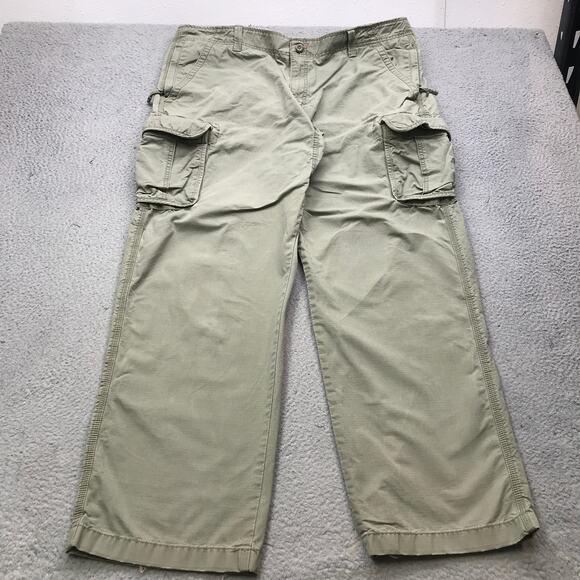 LL Bean Natural Fit Cargo Hiking Pants Mens 42x34 Fits 40x31 Straight Green - Picture 1 of 8